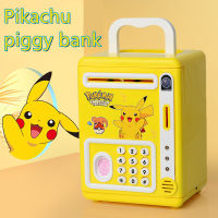 Pokemon Pikachu Electronic Piggy Bank Atm Pas Smart Money Music Cash Saving Action Figure Kids Toy Christmas Gifts