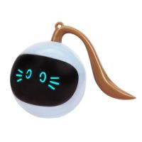 Smart Interactive Cat Toy Colorful LED Self Rotating Ball Toys USB Rechargeable Kitten Automatic Ball Toys Cat Accessories