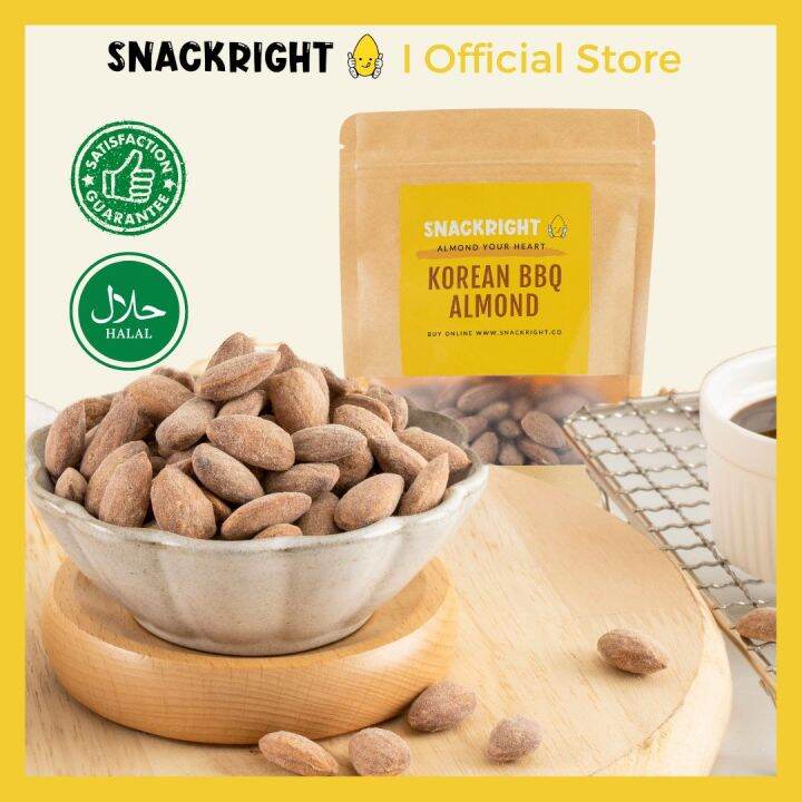 SnackRight Korean BBQ Almond (Non fried, no preservative) 100g & 250g