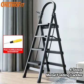 Metro Metals Aluuminium Platform Ladder (4 Stap) : : Home  Improvement