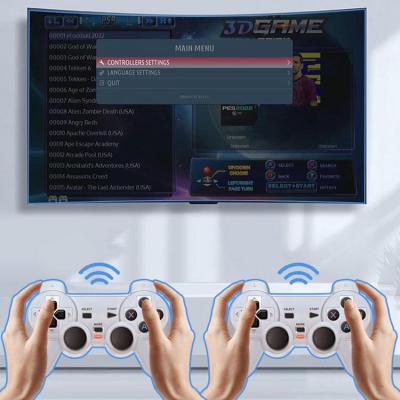 Wireless Retro Game Stick with Gamepad 4K Output Plug and Play Emulator 2.4G Gamepad HD Video Game Stick Handheld Game Console Built-in 10000 Games 3D Game Open-Source System clean