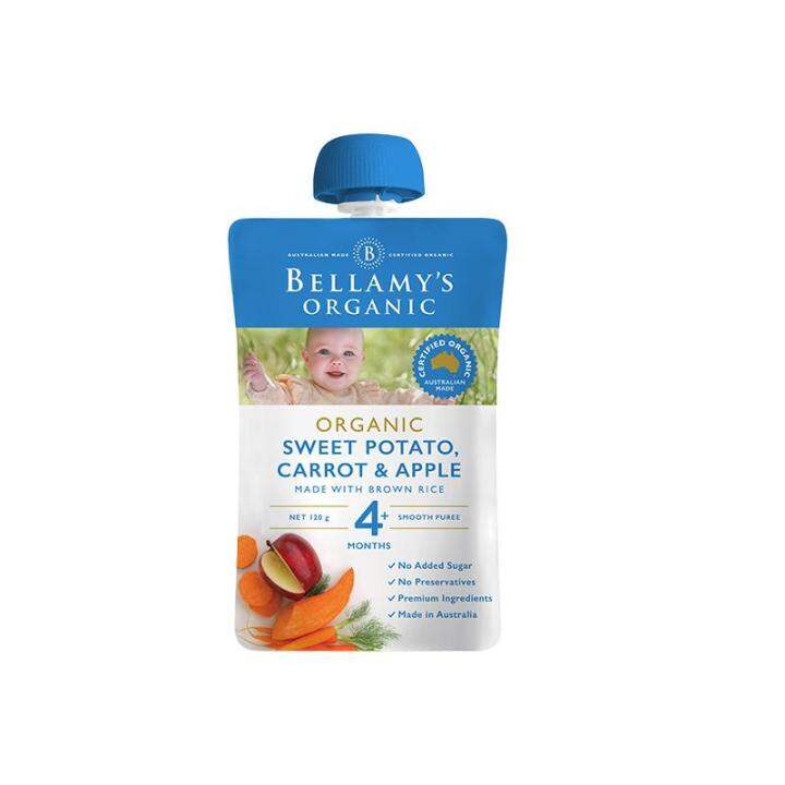 Bellamy's Organic Sweet Potato, Carrot & Apple Lazada