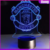 3D LED ไฟกลางคืน Lampara Futbol USB Novelty ของขวัญฟุตบอล Club RGB LED 7 สีเปลี่ยนโคมไปตั้งโต๊ะ Decor โคมไฟตั้งโต๊ะเด็ก - INTL