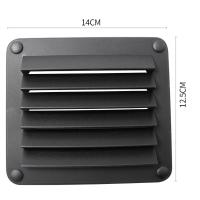 Homyl Marine louvered vents ท่อกลมฮัลล์ระบายอากาศเรือสีดำ 5-1/2 "x 4-7/8"