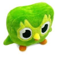 Duolingo นกฮูกตุ๊กตาหนานุ่มคู่ Plushie ของ Duo นกฮูกการ์ตูนอะนิเมะตุ๊กตานกฮูกของขวัญวันเกิดเด็กตุ๊กตาสัตว์ยัดไส้นุ่ม