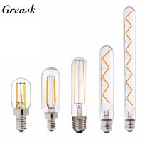 [HOT QQZIWWUJJWG 104] Grensk T30 E14หลอดไฟ Led หรี่แสงได้เอดิสันหลอดไฟ Led E27วินเทจเส้นใยหลอดไฟ110โวลต์220โวลต์1วัตต์2วัตต์3วัตต์4วัตต์6วัตต์ท่อโคมไฟโบราณ T20 T25