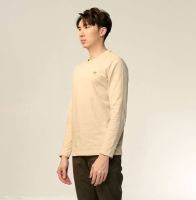 ENHANCED NEUTRALS CUSTOM FIT CREW NECK LONG SLEEVE T-SHIRT เสื้อยืดคอกลมแขนยาวสีครีม ENHANCED NEUTRALS ทรงคัสตอมฟิต