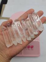 8pc New Clear Healing Crystal Stone Quartz Single Natural Clear Column Decoration Pointed Collectables DIY Craft Random Size