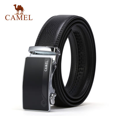 Camel mens Automatic Buckle Belt 100% Genuine Cow Leather Business Casual Strap Belt pdo