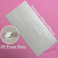 【Ready Stock】 ●✜✻ C30 6x6mm 200PCS/Sheet School Stationery Craft DIY 3D Foam Tapes Double Sided Kids DIY Activity Foam Pop Dots Adhesive Mount for Children Handmade Educational Toy For Kindergarten