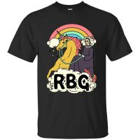 HOT ITEM!!Family Tee Couple Tee Notorious Rbg T-Shirt Unicorn Ruth Bader Ginsburg Fight T-Shirt fashion hot Selling mens cotton top black