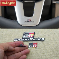 Hardingsun สติกเกอร์ติดรถ Toyota GR Gazoo โลโก้โลหะแข่งรถสปอร์ต Yazoo YARIS Corolla GT86 Reiz พวงมาลัยศูนย์จอเฝ้าคุมภายในตกแต่งตัวรถ