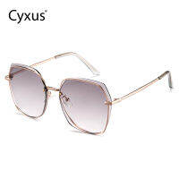 [ใหม่] Cyxus Fashion Shades แว่นกันแดดกรอบใหญ่แว่นกันแดดแบบไม่มีโพลาไรซ์กรอบโลหะเลนส์ไนล่อนเดินทางกลางแจ้ง 1077