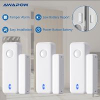 Awapow Wireless Door Window Magnetic Sensor Alarm Anti-theft Cannot Alarm Detectors Home Security Alarm System Use With Host.