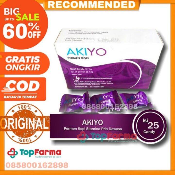 Akiyo Candy Asli Original Isi 25 Pcs Berkhasiat Lazada Indonesia