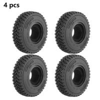 4Pcs 1.55" Soft Rubber Wheel Tires 1.55 Inch Tyre AX-1020 For RC Crawler Car CC01 LC70 LC80 RC Car Parts Accessories Screw Nut Drivers