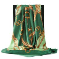 【CW】 90x90cm Silk Scarves Foulard Hijab Ladies Luxury Brand Shawls Bandana Large wrap bandanna muffler pareo