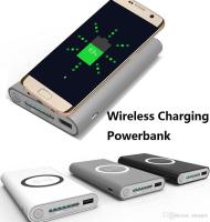 QI WIRELESS CHARGER ขนาด 10,000 mAh EXTERNAL BATTERY PORTABLE POWER BANK For ไอโพน 6/7/8/X, SAMSUNG GALAXY S7/S8 PLUS