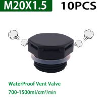 ✇ 10Pcs M20x1.5 Nylon Waterproof Air Vent Valve Screw In Protective Vent Plug E-PTFE Plastic Breather Vent Valve