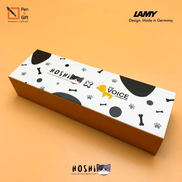 lamy-safari-rollerball-pen-x-hoshi-mascot-with-special-box-ปากกาโรลเลอร์บอล-ลามี่-สกรีนด้าม-พร้อมกล่องสกรีน-โฮชิ-ตุ๊กตาแมวนำโชค-สุดน่ารักจัดทำพิเศษ-ปากกา-lamy-พร้อมกล่อง-ใบรับประกัน-ของแท้-100-penandg