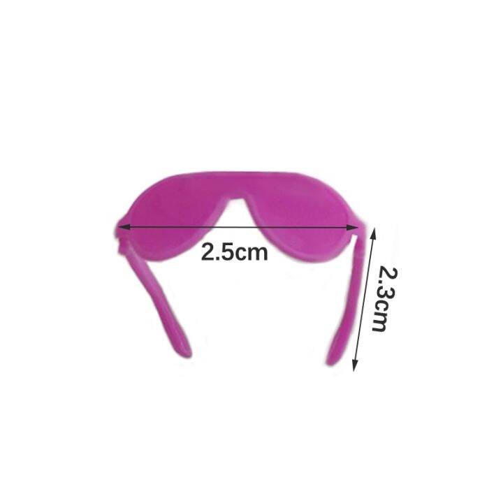 hot-dt-20pcs-dolls-accessories-plastic-glasses-round-frame-eyewear-kids-eyeglasses