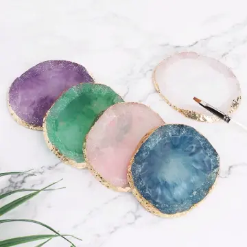 Resin Nail Art Palette, Resin Art Coaster, Nail Art Palette Small Geode 