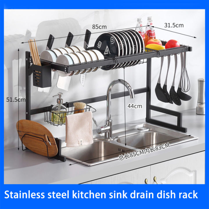 Stainless Steel Single Layer,Kitchen Bowl Rack Dish Rack Shelf