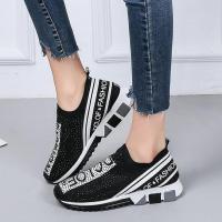 women flats casual shoes woman breathable mesh sneakers shoe loafers shiny crystal chaussures femme zapatos mujer sapato