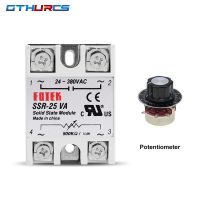 ■❃▪ SSR 10VA 25VA 40VA Solid State Relay Voltage Regulator 24-380V AC Output with Potentiometer 10A 25A 40A