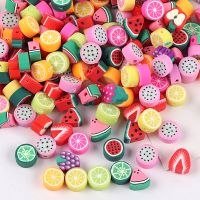 50pcs/Pack 10mm Pearl Bead Soft Pottery Beads Fruit Smiley Beads Children 39;s DIY Bracelet Necklace Beading Material