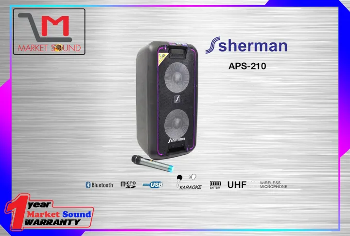 ลำโพงอเนกประสงค์ 10 นิ้วยี่ห้อ Sherman รุ่น APS-210 | Lazada.co.th