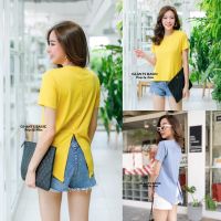 Gi-ants​ BASIC   เสื้อยืดคอกลมกระดุมผ่าหลังแขนสั้น​ CARDIGAN_NISTA​