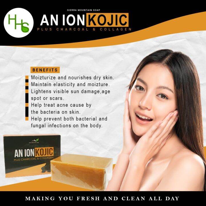 An-Ion Kojic Soap I Charcoal I Collagen I Natural Anti-Depressant I ...