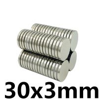 1ชิ้น แม่เหล็ก 30x3มิล กลมแบน 30*3มิล Magnet Neodymium 30x3mm แม่เหล็กแรงสูง กลมแบนขนาด 30mm x 3mm แรงดูดสูง 30*3mm อุปกรณ์สำหรับงาน DIY