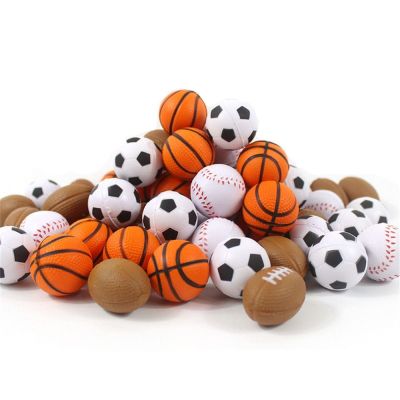 Small Soft Balls 5Pcs Basketball Baseball Sponge Balls Bouncy Kid Squeeze [hot]4cm Elastic Hand PU Ball Toys Rugby Football Ball