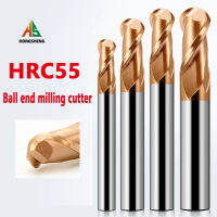 Ball Nose End Mill 2ขลุ่ยทังสเตนคาร์ไบด์เครื่องตัด CNC Bit Milling เครื่องมือ R0.5 6 8 10 12 Bit สำหรับโลหะทองแดง Steel