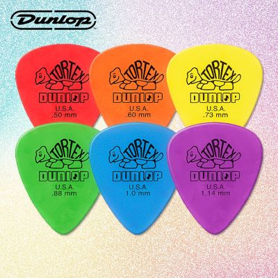 6ชิ้น Dunlop ปิ๊กกีต้าร์ Tortex มาตรฐาน418ตัวกลาง0.5/0.6/0.73/0.88/1.0/1.14Mm สำหรับกีตาร์เบสอะคูสติกไฟฟ้า