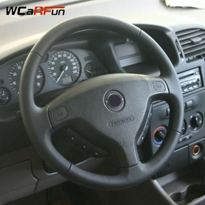Wcarfun ฝาครอบพวงมาลัยรถยนต์รถยนต์หนังเทียมสีดำสำหรับโอเพลซาฟีล่า1999-2005 Buick Sail Opel Astra G H 1998-2007