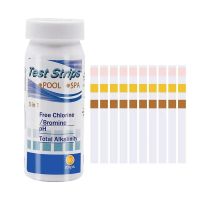 6 In 1 Aquarium Swimming Pool Litmus Ph Test Strips Water Quality Test Paper Tool CI/PH/Br/ALK/TC/TH/CYA Test Strip 50PCS Inspection Tools