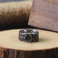 สแตนเลส Odin Norse Anel Amulet Rune คู่ออกเดทแหวนไวกิ้งสำหรับผู้ชายผู้หญิงคำ R เครื่องประดับของขวัญกล่องไม้