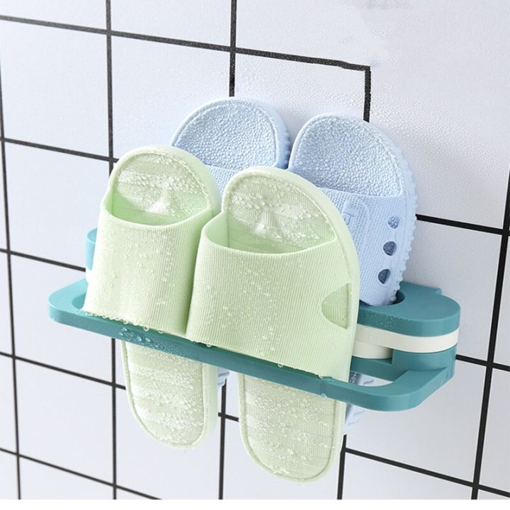 bathroom-multi-color-slippers-rack-toilet-space-saving-shelf-foldable-perforation-free-wall-mounted-dormitory-storage-artifact-bathroom-counter-storag