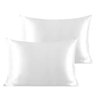 Satin Pillowcase Emulation Soft Hair Skin Pillow Covers Decorative Solid Color Envelope Closure Comfortable For Bedding