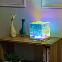 3D Cube โคมไฟ LED ตารางแสงที่มีสีสันแสง Magical Visual Effect 15เซนติเมตร22เซนติเมตรเส้นผ่าศูนย์กลางอารมณ์แสงสำหรับห้องนอนบ้านห้องนั่งเล่น