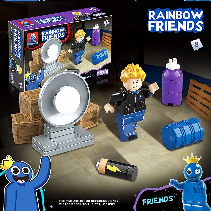 Brinquedos De lego Compatíveis Roblox Rainbow Amigos moc Construindo Blocos  De Construção Azul drool monster boy girl toy Criativo