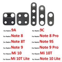 เลนส์กระจกกล้องหลังด้านหลังสำหรับ Xiaomi Redmi Note 8 Pro 7 9S Pro Max 8T 9C 9A /Mi Note 10 10T Pro Lite พร้อมกาว