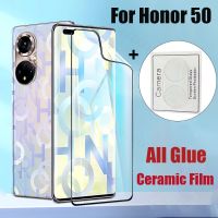 Full Cover All Glue For Huawei Honor 50 Soft Protective Ceramic Film For Honour 50 honor50 Camera Lens Screen Protectors Glass