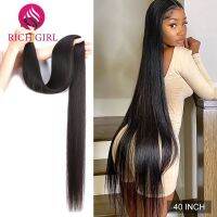 Bone Straight Human Hair Bundles Richgirl 32 34 36 38 40 Inch 3/4 Pcs Deals Sale For Black Women Brazilian Remy Hair Extension