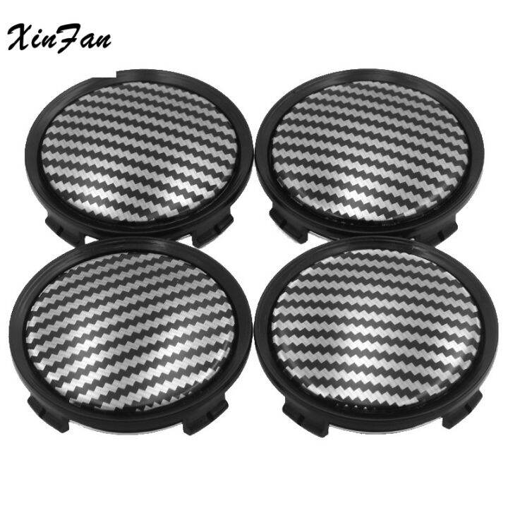 XINFAN 4pcs Carbon Fiber Pattern 75MM MercedesBenz Wheel Center Rim
