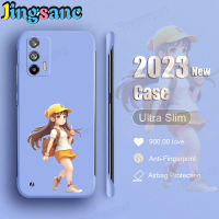 Jingsanc เคสโทรศัพท์ Realme GT Neo 5G Neo 3T 3 2 5G รุ่น Master เคสโทรศัพท์เด็กสาวน่ารักแบบด้านสีลูกกวาดแบบแข็งไร้กรอบ M001-2เคสสีม่วงป้องกันการตก