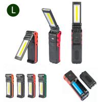 USB Rechargeable Working Light Dimmable COB LED Flashlight Inspection Lamp with Magnetic Base &amp; Hook Outdoor